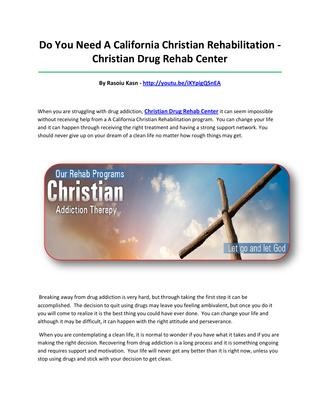 Christian 
  Drug Addiction Help